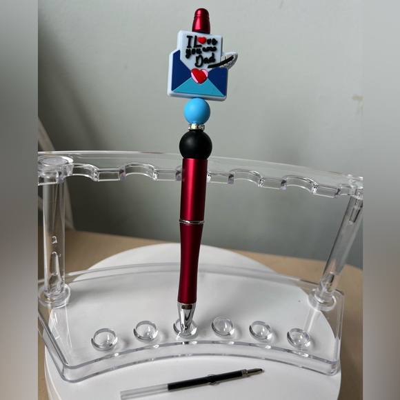 Custom made beaded pen + 1 Refill I Father’s Day Gift - Picture 1 of 2